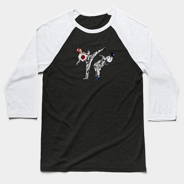 Taekwondo Baseball T-Shirt by sibosssr